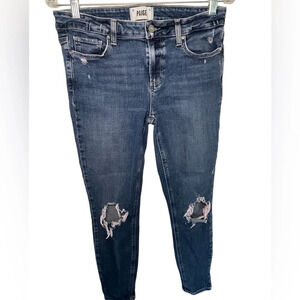 Paige Verdugo Ankle Ultra Skinny Distressed Jeans Women’s Size 29 Preppy Denim